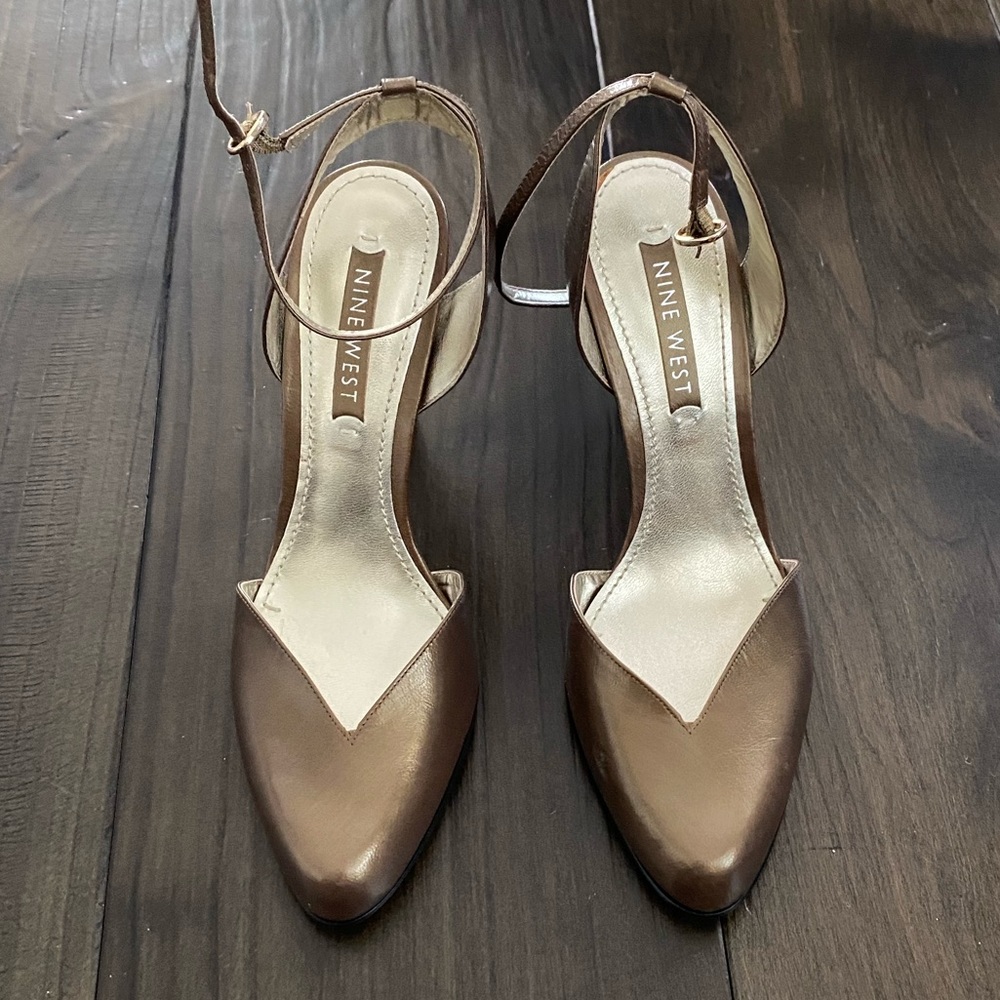 Nine West Bronze Heels